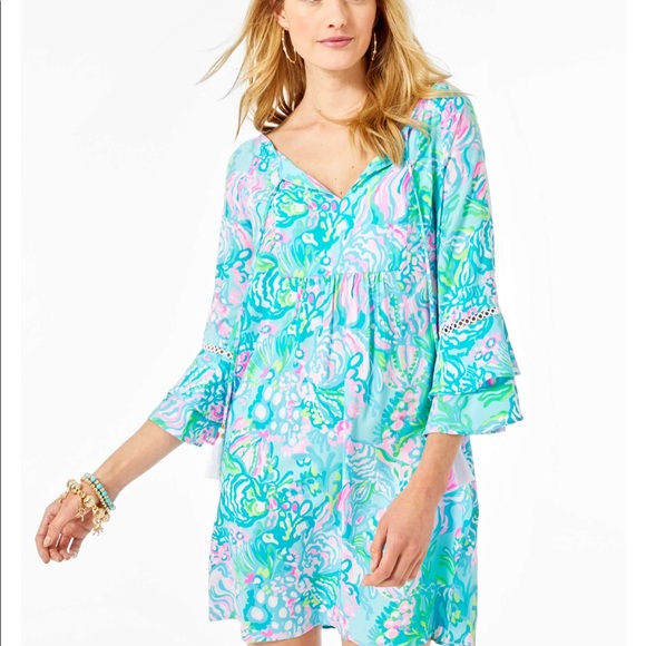 Lilly Pulitzer Dresses & Skirts - Lilly Pulitzer Azita tunic dress aqua la vista